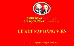 Trình chiếu chương trình Lễ kết nạp đảng viên mới