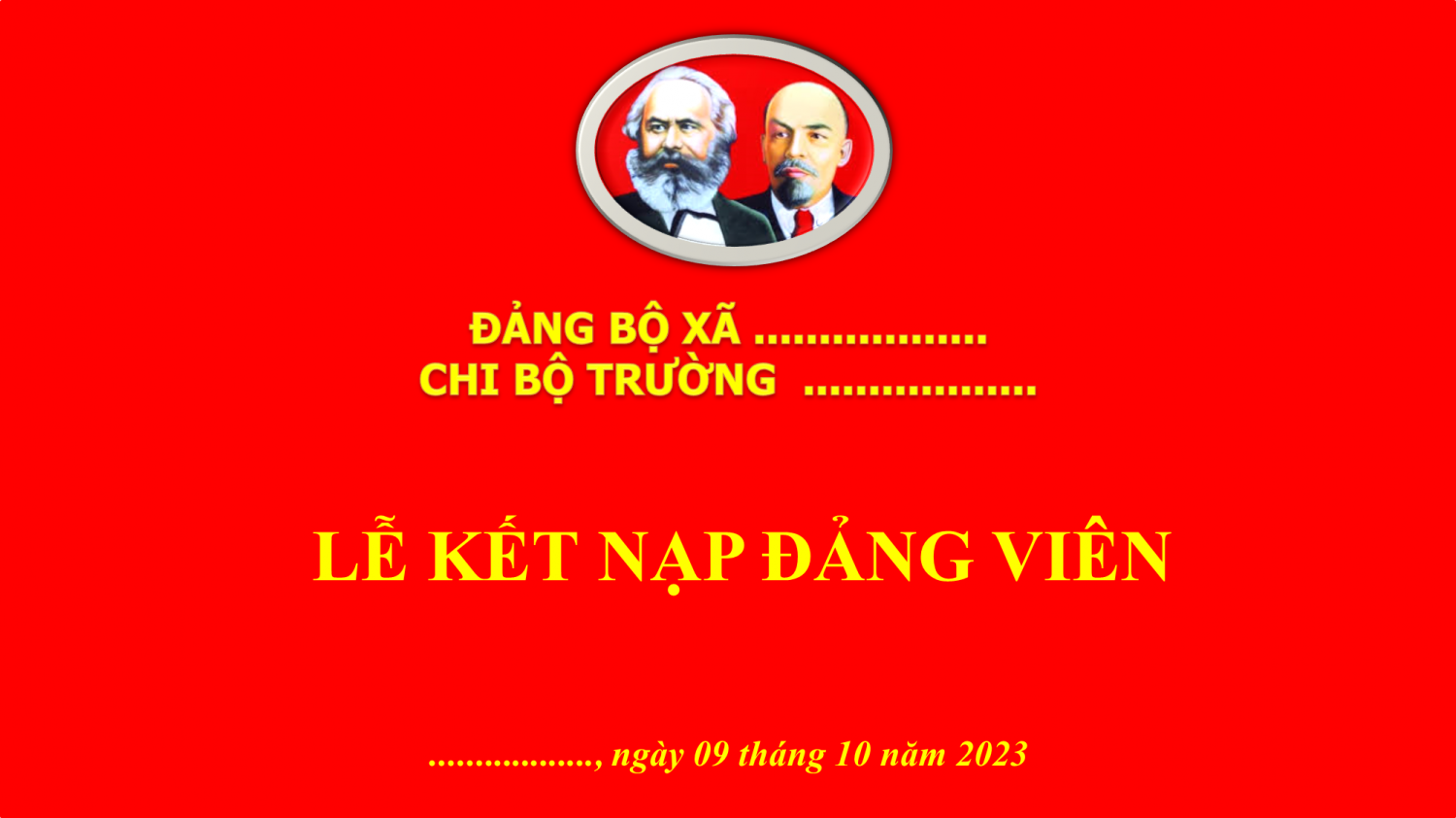 Trình chiếu chương trình Lễ kết nạp đảng viên mới