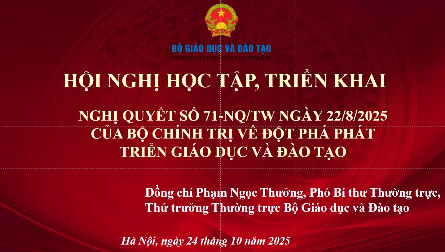 Báo cáo quán triệt Nghị quyết 71